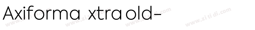 Axiforma ExtraBold字体转换